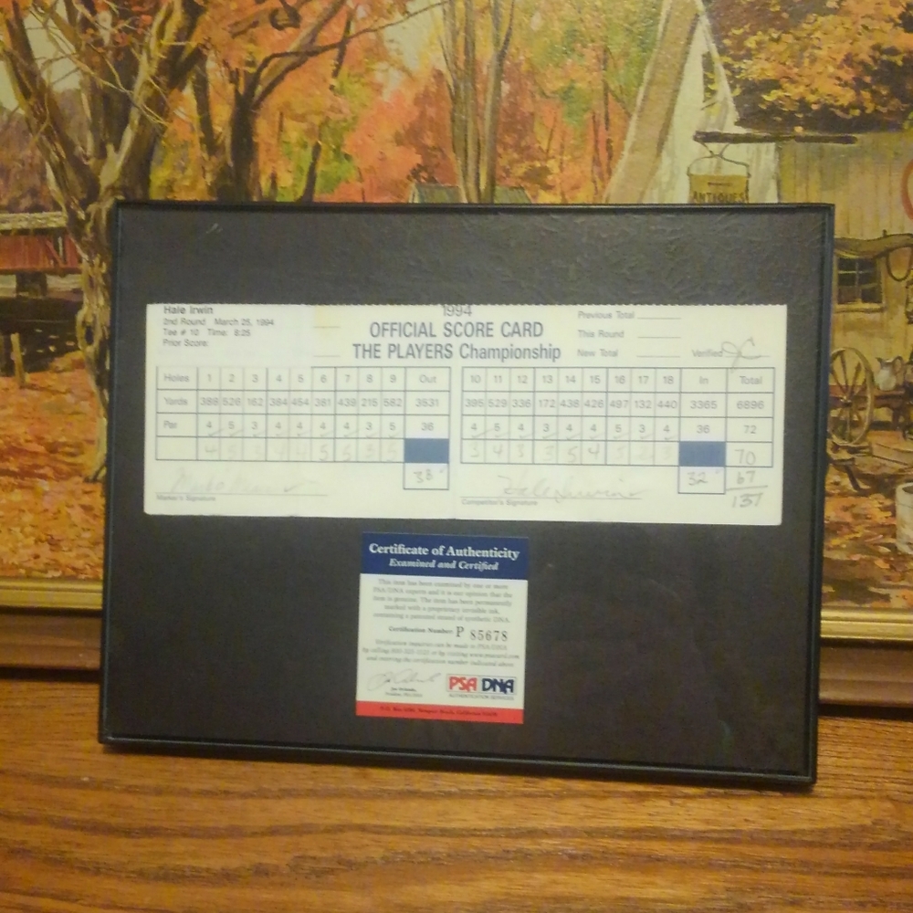 ⛳ PSA Scorecard Autograph Hale Irwin Players Major